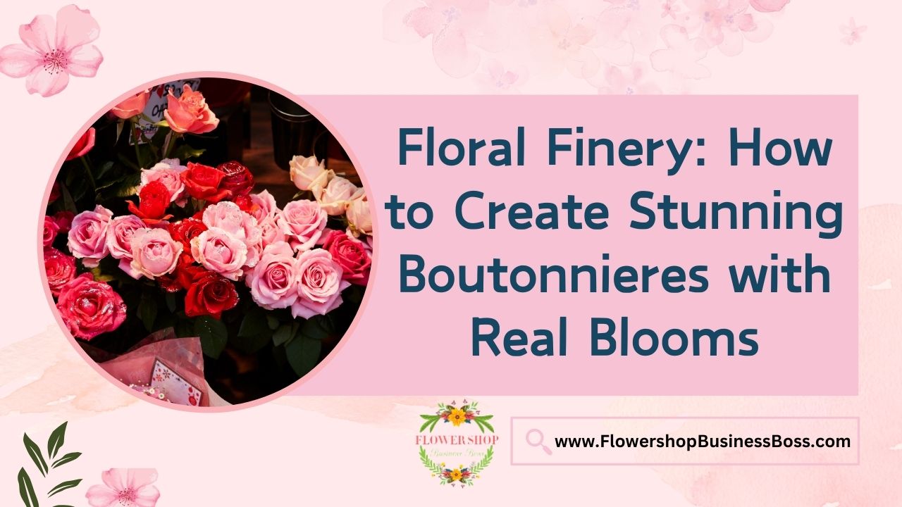 Floral Finery: How to Create Stunning Boutonnieres with Real Blooms