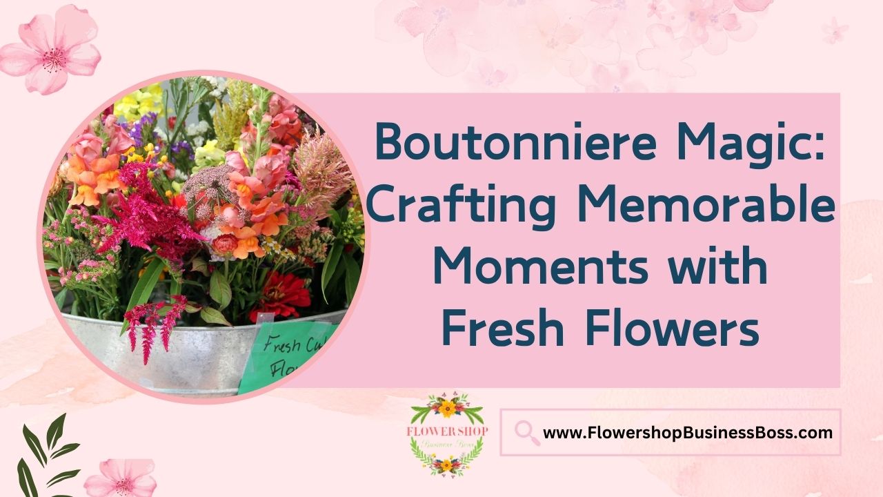 Boutonniere Magic: Crafting Memorable Moments with Fresh Flowers